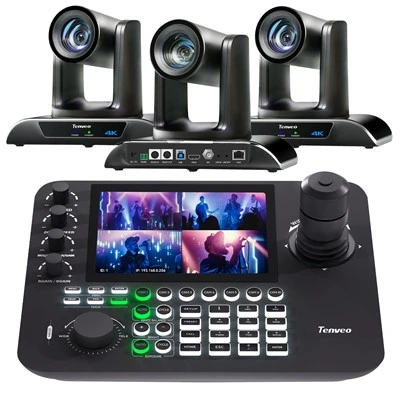3 kpl 30X zoom 4K PTZ-konferenssikamera AI automaattinen seuranta USB+HDMI+SDI+LAN POE ja KB300PRO IP PTZ-kameraohjain